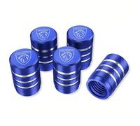 QWCPHGWZ 4 Pezzi Tappi Valvole Pneumatici Auto per Peugeot 208 3008 301 306 307 308 1993-2025,Tappini Gomme Ricambi Auto,Blue