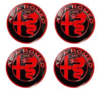 QWCPHGWZ Auto Coprimozzo per Alfa Romeo 147 2000-2011,Tappi Coprimozzo Antipolvere Anti Ruggine Tappi Centrali Ruota Centrale Coprimozzo Copri,60mm-Red