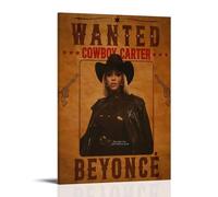 QWCWZPPZ Beyoncé - Poster su tela con copertina di album musicali, decorazione artistica da parete, per camera da letto, 40 x 60 cm, con cornice
