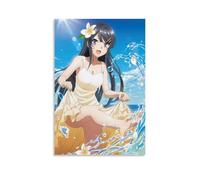 QWCWZPPZ Mai Sakurajima, poster su tela con motivo anime popolare, decorazione artistica da parete, per camera da letto, 40 x 60 cm, senza cornice