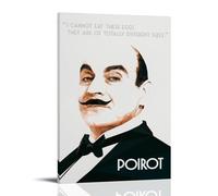 QWCWZPPZ Poirot - Poster su tela con film e serie TV classici, decorazione artistica da parete, per camera da letto, 40 x 60 cm, con cornice
