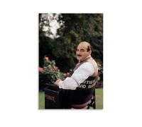 QWCWZPPZ Poirot - Poster su tela con film e serie TV classici, decorazione artistica da parete, per camera da letto, 40 x 60 cm, senza cornice