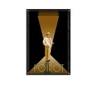 QWCWZPPZ Poirot - Poster su tela con film e serie TV classici, decorazione artistica da parete, per camera da letto, 40 x 60 cm, senza cornice
