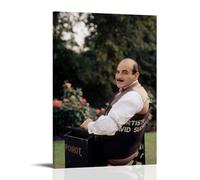 QWCWZPPZ Poirot - Poster su tela con film e serie TV classici, decorazione artistica da parete, per camera da letto, 30 x 45 cm, con cornice