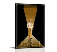 QWCWZPPZ Poirot - Poster su tela con film e serie TV classici, decorazione artistica da parete, per camera da letto, 20 x 30 cm, stile cornice