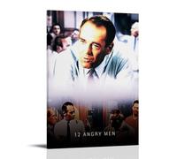 QWCWZPPZ Poster su tela con 12 Angry Men, film classici e serie TV, decorazione artistica da parete per camera da letto, poster 20 x 30 cm, con cornice