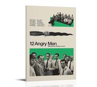 QWCWZPPZ Poster su tela con 12 Angry Men, film classici e serie TV, decorazione artistica da parete, per camera da letto, 40 x 60 cm, con cornice