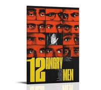 QWCWZPPZ Poster su tela con 12 Angry Men, film classici e serie TV, decorazione artistica da parete, per camera da letto, 60 x 90 cm, con cornice