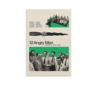 QWCWZPPZ Poster su tela con 12 Angry Men, film classici e serie TV, decorazione artistica da parete, per camera da letto, 50 x 75 cm, senza cornice