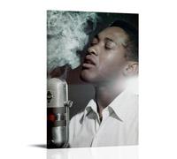 QWCWZPPZ Poster su tela con copertina di album musicali di Sam Cooke, decorazione artistica da parete per camera da letto, 40 x 60 cm, stile cornice