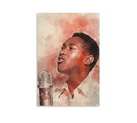 QWCWZPPZ Poster su tela con copertina di album musicali di Sam Cooke, decorazione artistica da parete per camera da letto, 20 x 30 cm, senza cornice