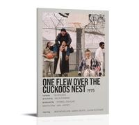 QWCWZPPZ Poster su tela, motivo: One Flew Over The Cuckoo's Nest, film classici e serie TV, decorazione artistica da parete per camera da letto, 40 x 60 cm, con cornice