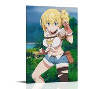 QWCWZPPZ Poster su tela, motivo: Reborn As a Vending Machine, I Now Wander The DungeonClassic, popolare serie anime, decorazione artistica da parete, per camera da letto, 60 x 90 cm, con cornice