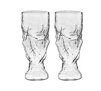 QWdfgS bicchiere da birra, Bicchiere da pinta personalizzato, tazza birra, bicchieri grandi e pesanti, boccali in vetro 12 once, set di classici for, ideali for le famiglie