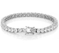 QWdfgS bracciale con diamanti, Braccialetti Moissanite da 3-5 mm for donna Bracciale tennis bianco/giallo con chiarezza VVS1 in argento sterling 925 certificato