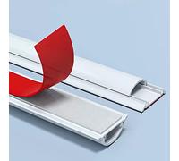 QWdfgS Copricavo Canale copricavo Bianco for la Gestione dei Cavi della TV, Tubo for la sistemazione dei Cavi da Ufficio/casa/sotto la scrivania(2 Pack,2 Cable)