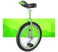 QWdfgS Monociclo, Monociclo da 20/18/16 Pollici, Sedile Regolabile, Pneumatici Antiscivolo, con Robusto Supporto for riporre l'equilibrio, Ciclismo, Esercizi Fitness for Adulti(Green,20inch)