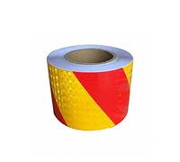 QWdfgS Nastro retroriflettente Nastro Riflettente ad Alta intensità for pericoli, Adesivo Riflettente Autoadesivo, Nastro di Segnalazione(Red)