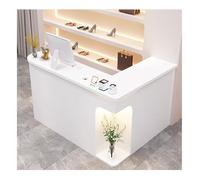 QWEASDF Bancone Reception Moderno，Bancone Cassa Piccolo e Moderno ， Piccolo Banco Cassa ，Banco Reception Parrucchiere Moderno Tavolo，per Negozi, Centri estetici Parrucchieri(D,L120CM/L47.2IN_L)
