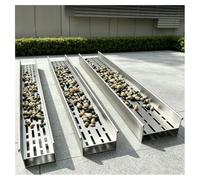 QWEASDF Canaletta Scolo Acqua Piovana,System di Drenaggio A Trincea | Drenaggio Francese per Il Riempimento con Ciottoli e Pietre Piovane, Confezione da 1(H20*W15CM/H7.87*W5.91IN)