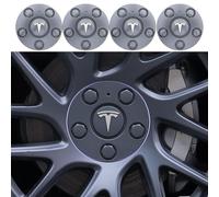 QWEERASS 4 Pezzi Auto Coprimozzi, per Tesla Model 3 Highland 2024 15cm Tappi Mozzo Centrale Ruota Impermeabili Antipolvere Auto Decorativo Accessori