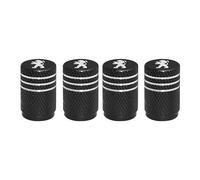 QWEERASS 4pcs Tappi Valvole Pneumatici, per Peugeot e-208 Rifter Tappini Gomme Auto con O-Ring Cappuccio Valvola Guarnizione a Prova d'Aria,A