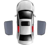 QWEERASS Tendine Parasole Auto, per Audi A4 allroad 2016-2023 Parasole per Finestrini Laterali Auto Protezione da Raggi UV Ventilazione,2pcs Rear