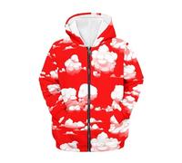 QWEFVB Felpe con cappuccio con cerniera e tasche con stampa animalier divertente per ragazze e ragazzi morbide felpe con zip, Cartone animato Nu, XL