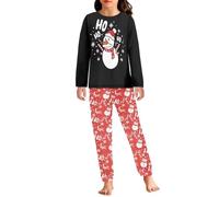 QWEFVB Pigiama per bambini con camicia e pantaloni, per autunno e inverno, per ragazzi e ragazze, 3-16 anni, Ho Pupazzo di, 11-12 Years