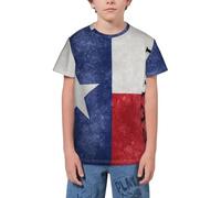 QWEFVB T-shirt a maniche corte per ragazzi e ragazze con impronte di animali, Texas Stella solitaria 14, 11-12 Anni