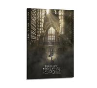 QWERISXNC Poster decorativo da parete su tela, motivo: Animali fantastici e dove trovarli, decorazione moderna per camera da letto, 40 x 60 cm