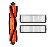 Qwertfeet 3 Pezzi di Ricambio per W10 Aspirapolvere Robot Lavabile Filtro HEPA Rimovibile a Rullo Principale