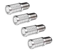 Qwertfeet 4 Pezzi Rosso 1157 P21 / 5w Bay15d Super Bright 33 SMD 5630 5730 LED Brake Lights Fendinebbia 21 / 5w Car Daytime Running Light Stop Bulbi