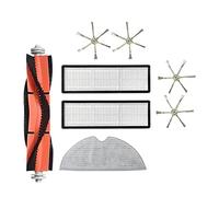 Qwertfeet 8 Pezzi Kit di Ricambio per 2C Aspirapolvere Laterale Principale Filtri Lavabile Mop Panno Accessori di Pulizia