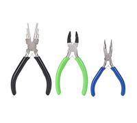 Qwertfeet Il set di 3 pinze per gioielli include 6 in 1 pinze per gioielli in nylon, pinze a becco curvo, creazione di gioielli