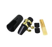 Qwertfeet Soprano sassofono Boccaglio Metallo berretto Fibbia Boccaglio Cerotti Pads - Nero