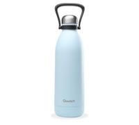 Qwetch - Borraccia Termica 1,5L in Acciaio Inox Blu Pastello - 48h Freddo, 16h Caldo - Impermeabile, Senza BPA & Riutilizzabile - Bottiglia Termica con Manico per Sport, Escursioni, Ufficio, Campeggio