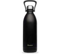 Qwetch - Borraccia Termica 2L in Acciaio Inox Nero - 48h Freddo, 16h Cal 2000 ml
