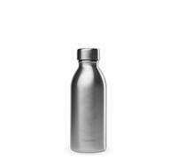 Qwetch - Borraccia Termica 500 ml Inox Brossato ICON - Bottiglia Termica Compatta ed Elegante - Acciaio Inox Riciclato 90% - 24h Freddo / 12h Caldo - Senza Perdite, Senza BPA