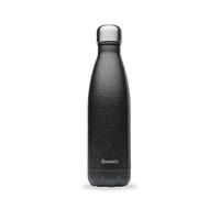 Qwetch - Bottiglia isolata in acciaio inox Roc - Nero - 500ml - 24h fredda e 12h calda - impermeabile, senza BPA e riutilizzabile - per lo sport, i viaggi e l'ufficio