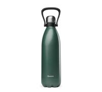 Qwetch - Bottiglia isolata in acciaio inox Roc - Verde - 1L - 24h fredda e 12h calda - impermeabile, senza BPA e riutilizzabile - per lo sport, i viaggi e l'ufficio