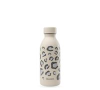 Qwetch - Bottiglia isotermica da 500 ml Leopard Sable - ICON - Borraccia Design compatta ed elegante in acciaio inox riciclata - 24 ore freddo e 12 ore caldo - Impermeabile