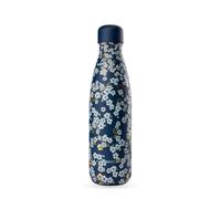 Qwetch - Bottiglia isotermica Originals Flowers Blu Notte 500 ml - 24 ore Freddo e 12 ore Caldo - Impermeabile e riutilizzabile - Borraccia in acciaio inox termica per sport, viaggi, ufficio