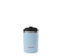 QWETCH - Tazza termica da viaggio - Blu pastello 240 ml - Thermos per caffè e tè in acciaio inox - 6h caldo e freddo 12h - Compatto e impermeabile, tazza da viaggio