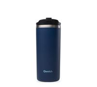 QWETCH - Travel Mug Tazza Termica Inox 470ml Blu Notte - Thermos Caffè & Tè - 6H Caldo / 12H Freddo - Mug Isotermico Senza BPA - Tazza da Viaggio a Tenuta Stagna