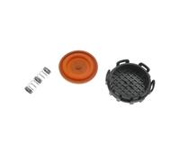 QWETY Coperchio della valvola PCV per Ford, C-MAX, Fiesta, Focus, Volvo, C30, V50, V70, S80, Mazda 3, Kit di riparazione 5 pezzi, Membrana di copertura, Plastica Nera