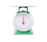 QWEXOB Bilancia meccanica resistente per cucina e cibo, con quadrante industriale, con piattaforma in acciaio inox, 50 kg