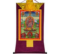 QWFVHJ Rotolo Dipinto Appeso, Rotolo di Seta Dipinto, Rotolo di Seta Dipinto, thangka Tibetano, Vajrayogini, la Dakini di Tutti i Buddha, Tibetano(Purple,Small(35cm*27cm))