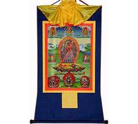 QWFVHJ Rotolo Dipinto Appeso, Rotolo di Seta Dipinto, Rotolo di Seta Dipinto, thangka Tibetano, Vajrayogini, la Dakini di Tutti i Buddha, Tibetano(Blu,Medium(62cm*47cm))