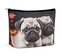 QWHJK Borsa cosmetica da viaggio, borsa da viaggio con stampa di cuccioli di carlino, borsa da viaggio semplice, borsa cosmetica per borsa, borsa per cosmetici, borsa per cosmetici, cucciolo di